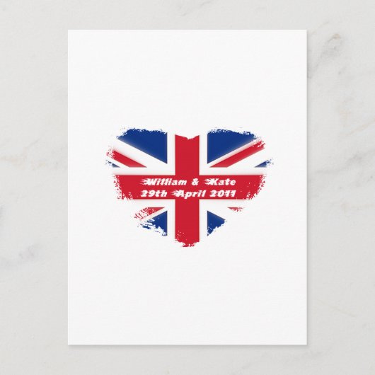 Carte Postale Mariage royal - Kate & William (Devant)