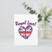 Carte Postale Mariage royal, Royal Love, Union Jack Heart (Debout devant)