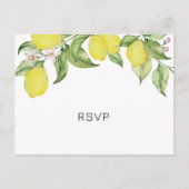 Carte Postale Mariage RSVP citron d'été (Devant)