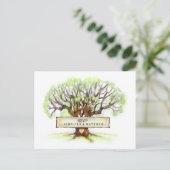 Carte postale Mariage RSVP - L'arbre d'amour (Debout devant)