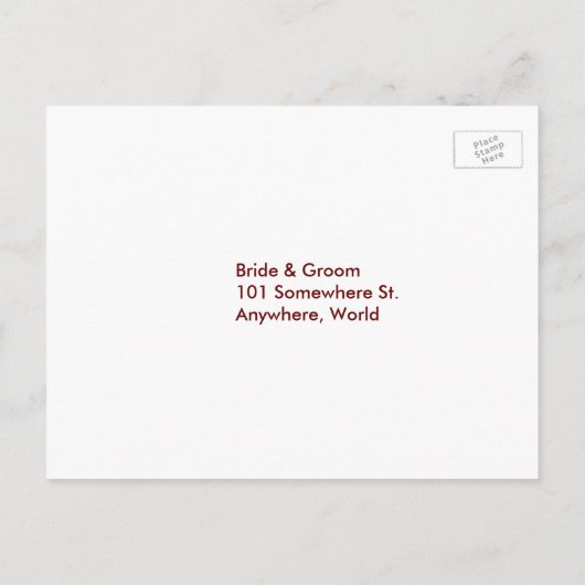 Carte postale Mariage RSVP pour mariée et mariée p (Dos)