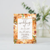 Carte Postale Mariage rustique de verdure d'amour d'automne (Debout devant)