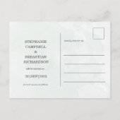 Carte Postale Mariage rustique Eucalyptus vert SAVE THE DATE (Dos)