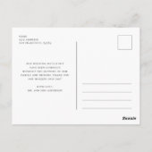 Carte Postale Mariage rustique moderne. Kraft calligraphie merci (Dos)