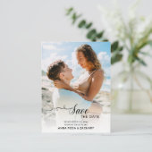 Carte Postale *~* Mariage Sauvegarder la date  - Code QR Site We (Debout devant)