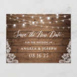 Carte Postale Mariage Sauvez la nouvelle date Rustic Twinkle Lig<br><div class="desc">Mariage Postponed Faire-part Modèle - Rustic Twinkle Lights Enregistrer la nouvelle carte postale Date. (1) Pour plus de personnalisation,  cliquez sur le lien "customiser plus loin" et utilisez notre outil de conception pour modifier ce modèle. (2) Si vous avez besoin d'aide ou d'articles correspondants,  veuillez me contacter.</div>