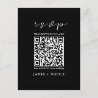 Mariage scanner de code QR moderne Réponse R.S.V.P