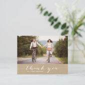 Carte postale Mariage Shabby Chic Script (Debout devant)