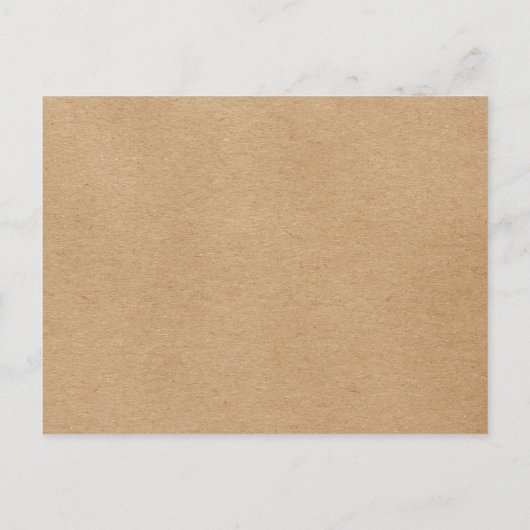 Carte Postale Mariage signature rustique Kraft Enregistrer la ca (Dos)