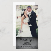 Carte postale Mariage Silver Photo Merci (Devant / Derrière)