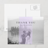 Carte postale Mariage simple aquarelle (Devant / Derrière)