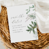 Carte Postale Mariage simple de prairie verte Enregistrer la dat