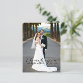 Carte postale Mariage simple écriture (Debout devant)