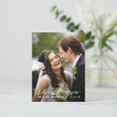 Carte postale Mariage simple écriture (Debout devant)