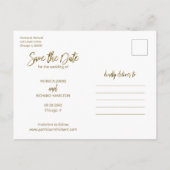 Carte Postale Mariage Simple Enregistrer La Date 3 Collage Photo (Dos)