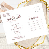 Carte Postale Mariage Simple Enregistrer La Date 3 Collage Photo