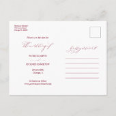Carte Postale Mariage Simple Et Design Enregistrer La Date 3 Pho (Dos)