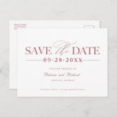 Carte Postale Mariage Simple Et Design Enregistrer La Date Non P (Devant / Derrière)