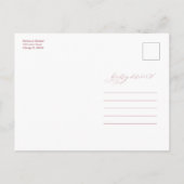 Carte Postale Mariage Simple Et Design Enregistrer La Date Non P (Dos)