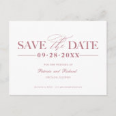 Carte Postale Mariage Simple Et Design Enregistrer La Date Non P (Devant)