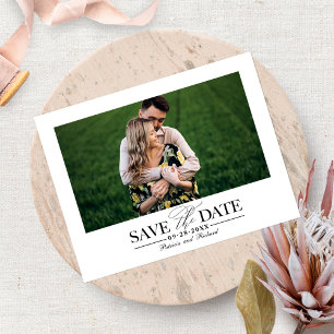 Carte Postale Mariage Simple Et Design Enregistrer La Photo Date