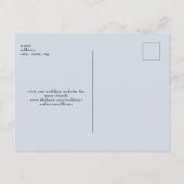 Carte Postale Mariage simple moderne Dusty Blue Enregistrer La D (Dos)
