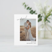 Carte Postale Mariage simple moderne photo Elopé Faire-part (Debout devant)