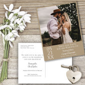 Carte Postale Mariage simple Sandy Tan Save the Date Photo