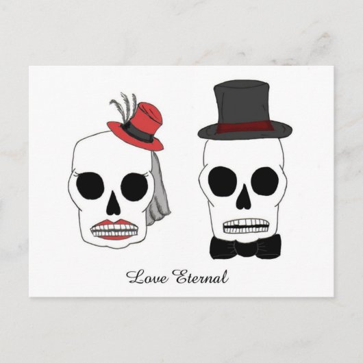 Carte postale mariage Skellies (Devant)
