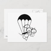 Carte Postale Mariage Sky Jump (Devant / Derrière)