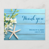 Carte postale Mariage Starfish avec orchidée (Devant)