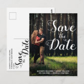 Carte Postale Mariage Superposition de Script Blanc Photo Person (Devant / Derrière)