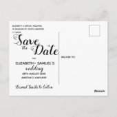 Carte Postale Mariage Superposition de Script Blanc Photo Person (Dos)