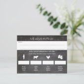 Carte Postale Mariage sur tableau noir avec pot Mason bleu clair (Debout devant)