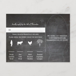 Carte Postale Mariage sur tableau noir Jar Mason Bleu Aqua Clair
