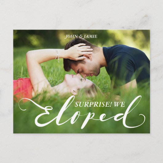 Carte postale Mariage Surprise Elopement (Devant)
