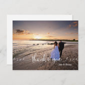 Carte postale Mariage Swirl Script Typographie (Devant / Derrière)