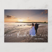 Carte postale Mariage Swirl Script Typographie (Devant)