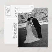 Carte postale mariage Thank You Note (Devant / Derrière)