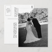 Carte postale mariage Thank You Note (Devant / Derrière)