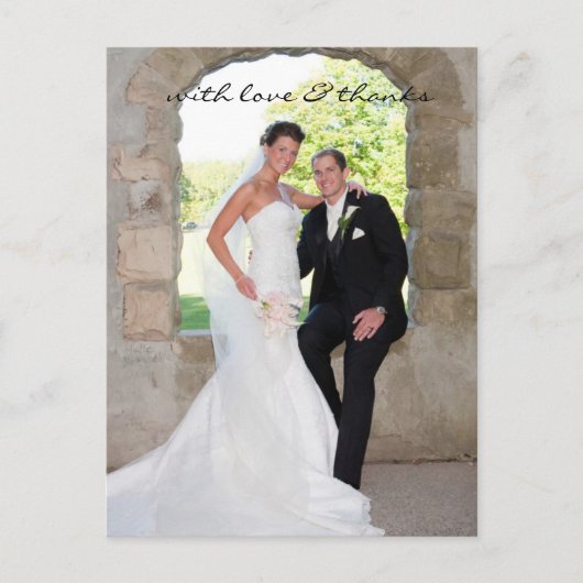 Carte postale mariage Thank You Note (Devant)