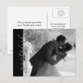 Carte postale mariage Thank You Note (Devant / Derrière)