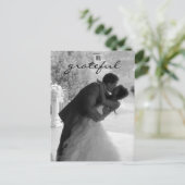 Carte postale mariage Thank You Note (Debout devant)