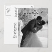 Carte postale mariage Thank You Note (Devant / Derrière)