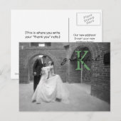 Carte postale mariage Thank You Note (Devant / Derrière)