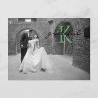 Carte postale mariage Thank You Note