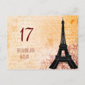 Carte postale Mariage Tour Eiffel (Devant)