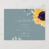 Carte Postale Mariage Tournesols d'été Eucalyptus Verdure (Devant)