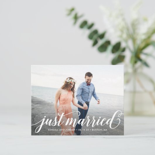 Carte postale Mariage tout simplement romantique (Debout devant)