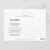 Carte postale Mariage tout simplement romantique (Dos)